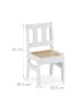 relaxdays Kindertisch mit 2 Stühlen in Weiß/Natur