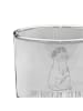 Mr. & Mrs. Panda Whiskey Glas Pinguin Blumen mit Spruch in Transparent