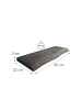 relaxdays Wandregal "Baumkante" in Schwarz - (B)60 x (H)3 x (T)22 cm