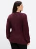 sheego Langarm-Pullover in burgund