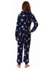 NORMANN Jumpsuit Overall Schlafanzug Pyjama langarm Sterne in marine