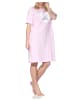 NORMANN Kurzarm Nachthemd Herz Motiv 125 214 360 in rosa