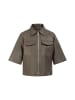 faina Damen Lederhemd in Taupe