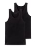 Schiesser Unterhemd 2er-Pack Authentic in Schwarz