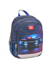 Belmil Kindergartenrucksack "Kiddy Plus Police" in blau, Brustgurt, Namensschild, H 33 cm L 23 cm T 13 cm