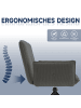 Home Nature Wohnkonzept Essstuhl aus Cord quadratisch 360° drehbar in Dunkelgrau 49x56x87 cm