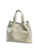 Florence Leder Handtasche, Umhängetasche Florence Tasche beige ca. 31cm