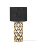 Beliani Tischleuchten SELJA in Gold/Schwarz - (W) 35 x (H) 71 x (L) 35 cm