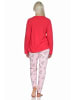 NORMANN Schlafanzug lang Pyjama Katzen - 77387 in pink