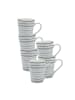 Ritzenhoff & Breker 6er Set Henkelbecher Sendai Ranke 300 ml grau in grau