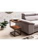KADIMA DESIGN Beistelltisch AKOLA S-Form Massiv-Holz / Metall 45 x 60 x 30 in Massivholz