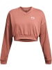 Under Armour Longsleeve "Ua Rival Terry Os Crop Crw" in Pink