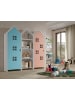 58 aufm Kessel REGALSCHRANK Set Kania 173x37x171 MDF Weiß /Bunt