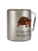 Mr. & Mrs. Panda Tasse Schildkröte MHerzieren mit Spruch in Silber