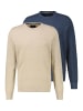 Lerros Pullover Basic in Beige / blau