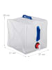 relaxdays 12 x Wasserkanister in Transparent - 20 l