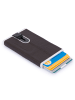 Piquadro Black Square Kreditkartenetui RFID Leder 6 cm in dark brown