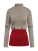 TOOCHE Pullover & Strickjacke "Dual Mokka Elegance" in rot