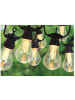 PROGARDEN Lichterkette für Garten PARTY, mit 10 LED Glühbirnen in Schwarz, Ø 6 cm