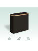 relaxdays Toilettenpapier Aufbewahrung in Schwarz - (B)43 x (H)38 x (T)17 cm