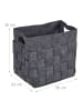 relaxdays 2 x Aufbewahrungskorb in Grau - (B)30 x (H)30 x (T)24 cm