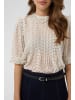 SAINT TROPEZ Bluse kurzarm SabatinaSZ Gerade Passform in Turtledove Black Tiny Dots