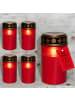 Novaliv Novaliv Grablicht LED mit Batterie und Timer 6/18 5 Stück rot Dauerbre in Rot