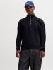 Jack & Jones Sweatshirt mit halbem Reißverschluss in Black
