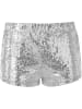 tectake Shorts mit glänzenden Pailletten, silber