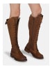 Felmini Wide Fit Stiefel in Dunkelbraun