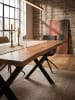 KADIMA DESIGN Esszimmertisch 160x80x76 cm Massivholz / Metall Esstisch