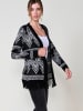 KOROSHI Offene Damen-Cardigan aus Jacquard-Strick in SCHWARZ