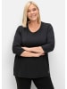 sheego Funktionsshirt in schwarz