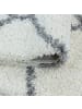 KADIMA DESIGN Teppich Hochflor Shaggy Skandi-Muster Polypropylen Wohnzimmer in Creme