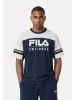 SMILODOX Jersey T-Shirt Rovigo in Dunkelblau/Weiß