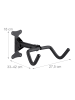 relaxdays Fahrrad Wandhalterung in Schwarz - (B)27,5 x (H)18 x (T)33 cm