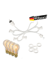 SATISFIRE Garten Party Lichterkette Illu 10x LED Edison Filament 5m weiß