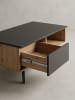 KADIMA DESIGN Couchtisch | Eiche/Schwarz, 110x60x38cm, Schubladen