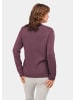 GOLDNER Kurzgröße:  Baumwoll-Pullover in Rippenstruktur in cassis