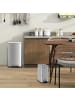 COSTWAY Mülleimer 2er Set 40L+6L in Silber