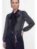 Rich & Royal Schluppenbluse in marine flieder
