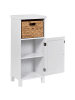 Beliani Badezimmerschrank PACLLON in Weiß/Braun - (W) 40 x (H) 91 x (L) 30 cm