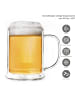 Creano Thermo- Bierglas doppelwandiges Bierglas  - 500ml Glas