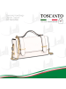 Toscanto Leder Handtasche Toscanto Tasche weiß ca. 19cm