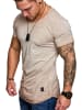 Amaci&Sons Oversize T-Shirt mit Rundhalsausschnitt TIJUANA in Beige