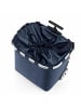 Reisenthel carrycruiser - Einkaufstrolley 47.5 cm (frame raffia black) in herringbone dark blue
