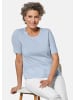 GOLDNER Feinstrickpullover mit Rundhals in hellblau