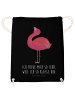 Mr. & Mrs. Panda Beutel Flamingo Stolz mit Spruch in Schwarz