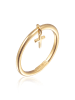 Elli Ring 925 Sterling Silber Kreuz in Gold