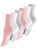 Vincent Creation® Damen "BAMBUS" Socken 6 Paar in Rosa/Weiss/Grau